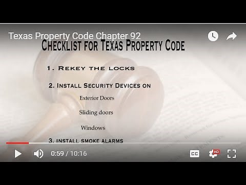 Landlord Obligations: Texas Property Code Checklist
