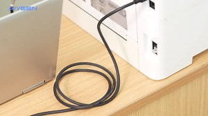 USB 2.0 Printer Cable 1M (3.3ft), Gold-Plated High Speed USB A to B Cord with Ferrite Core, Durable PVC, Supports 480Mbps & 2A for Printers, Scanners, Hard Drives