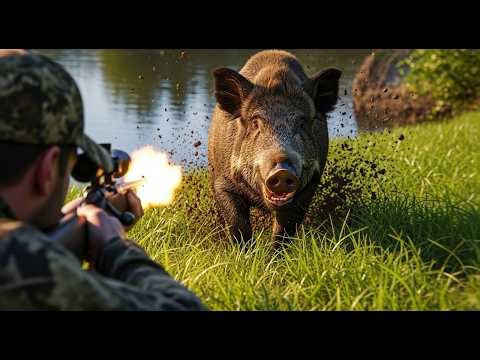 Unbelievable Baors Headshots! Stunning Footage of US Farmers and Hunters Hunt Down Massive Wild Hogs