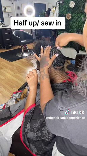 Half Up Half Down Sew In Tutorial