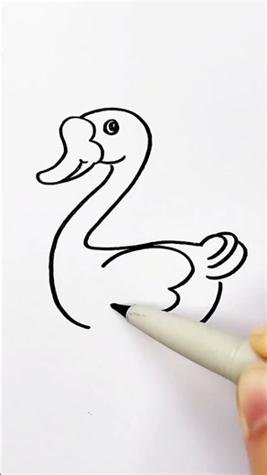 How to Draw a Cute Duck | Easy Duck Drawing Tutorial