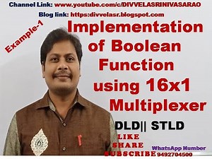 Implementation of Boolean Function using Multiplexers(16x1) || Boolean function using MUX || DLD ||