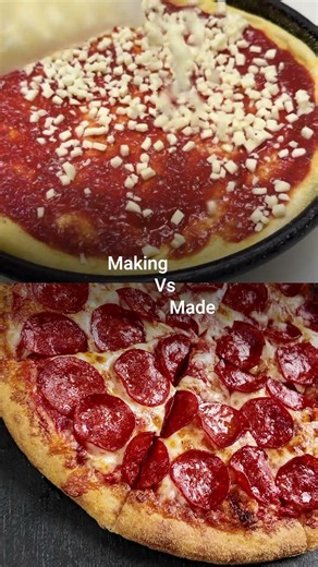 Making vs Made | The Perfect Pepperoni Pizza🍕 #pepperonipizza #pizza #itspizzatime #pizzalover #food