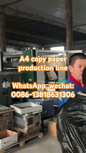 A4 copy paper cut-size sheeting, ream wrapping, box packing & robot palletizing #factory