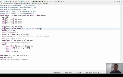 03.cds view Aggregate Expressions