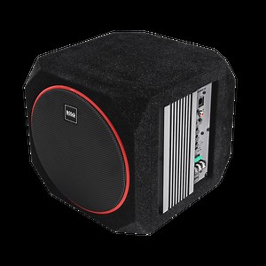 BOSS Audio Systems CUBE10 600W 10 inch Car Subwoofer and Amplifier Combo - Built in Amp, Passive Radiator, Low Pass Filter, Bass Boost