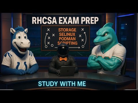 Study With Me | RHCSA 9 Exam Prep | Storage, Scripting, Podman