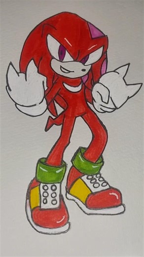 How to Draw Knuckles the Echidna Step by Step | Easy Cartoon Drawing #Knuckles # sonic #Coloring