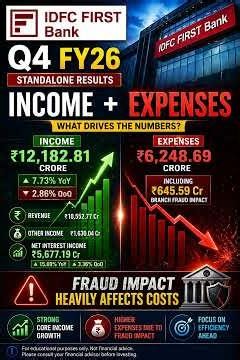**IDFC FIRST Bank Q4 FY26 Results 🔥 Profit Impacted by ₹645 Cr Fraud | Dividend ₹0.25