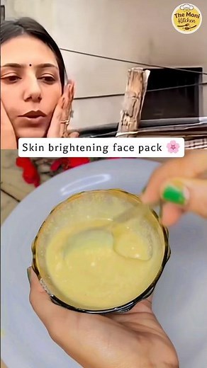 Natural face pack for glowing skin 🌸 DIY Skincare ✨ #skincare #glowingskin #fyp #shorts #shortsfeed