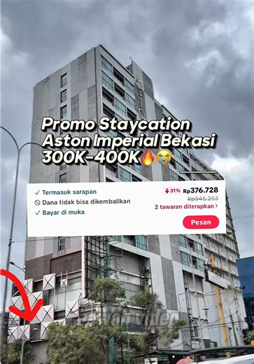 Promo Staycation Aston Imperial Bekasi✔️ mulai dari harga 300K-400K🔥😭 #promo #staycation #astonimperialbekasi #hotel #toko_starlight