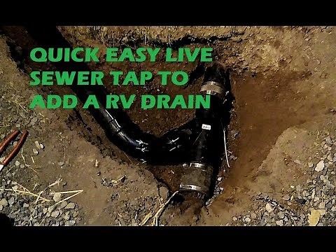 Sewer tap Clean Out for a 3" RV waste drain install DONE FAST