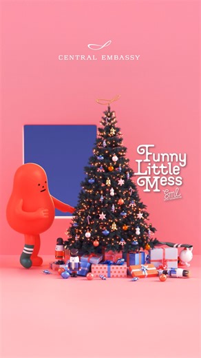 CENTRAL EMBASSY on Instagram: "🎅 Santa Claus is coming to town! Redmon hung his stocking, hoping for a gift from Santa… but wait, Elfmon's mischievous prank causes the stocking to disappear! Discover the heartwarming and unexpected friendship between Redmon and Elfmon in Central Embassy’s “FUNNY LITTLE MESS” installation. Through vibrant colors, playful designs, and a story full of charm, this immersive experience reminds us that happiness doesn't always come from what we plan but it can bloom 