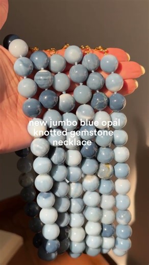 go bold or go home. our new jumbo blue opal gemstone necklace. #gemstone #jewelrydesign #jewelry