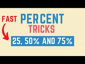 How to easily find 25%, 50% and 75% of ANY amount | Fast Math Tricks