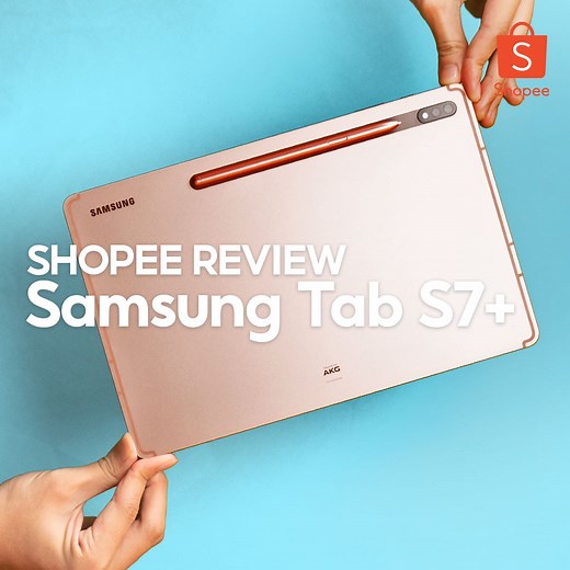 241 reactions · 29 shares | The Samsung Galaxy Tab S7+ changes the way you work and play! Use it like a tablet with the ultra low latency S Pen or go for a PC-like experience with the snap on keyboard, you choose! Coupled with a 12.4 inch SUPER AMOLED display and AKG tuned Dolby Atmos Quad speakers for the ultimate mobile experience. Watch now: bit.ly/watchreviewsamsungtabs7plus #ShopeeMY | Shopee | Facebook