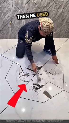 This Man Turned a Broken Tile Into Amazing Design