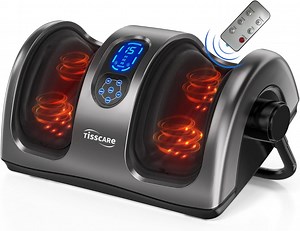 TISSCARE Shiatsu Foot Massager with Heat: FSA HSA Eligible Foot Massager for Plantar Fasciitis, Neuropathy, Circulation and Pain Relief, Massage Feet/Leg/Calf/Ankle at Home/Office