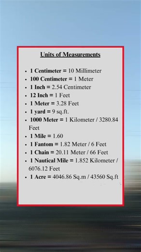📏 Units of Measurement – Easy Conversion Chart #units #measurement #meter #centimeter#indianculture