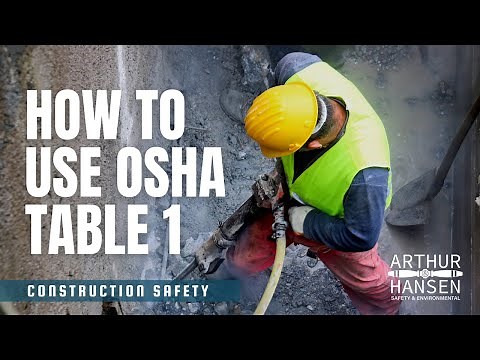 How to Use OSHA Table 1: Dangers of Respirable Crystalline Silica in Construction | Safety 2022