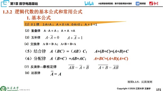 1.3.2 逻辑代数的基本公式和常用公式（2026）