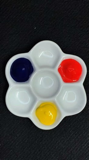 🎨Red + Yellow + Dark Blue Color Mixing Experiment🌈