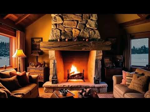 🔥 Fireplace Sound with Calming Music Meditation 🎷 The Ultimate Sleep Sound Experience! White Noise