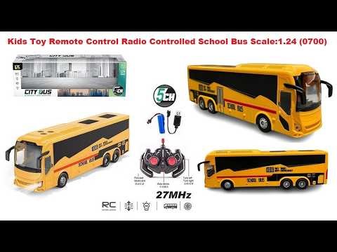 Kids Toy Remote Control Radio Controlled School Bus Scale : 1.24 (0700)