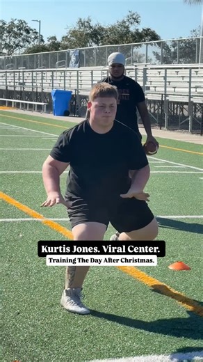 Derek Jones on Instagram: "Kurtis Jones Training With A College Offense Linemen Christopher “ Twinkie “ Chamale Who Attends @tuskegeeuniversity. The Day After Christmas. #spotlight"