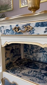 469K views · 6.9K reactions | Using “Toile De Jouy” new decoupage paper from my line with @redesignwithprima . | Kaćha Furniture | Facebook