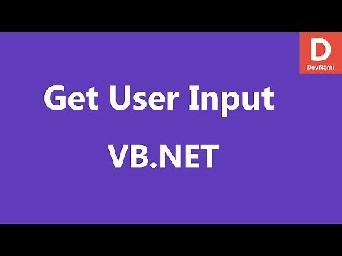 VB.Net Get User Input