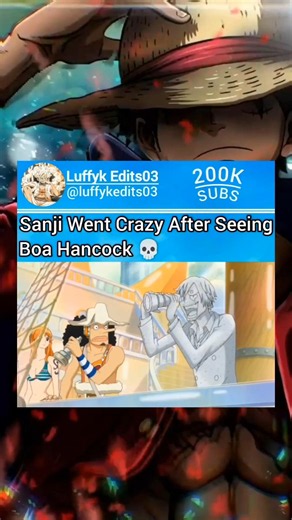 Sanji Went Crazy After Seeing Boa Hancock #sanji #strawhat #boahancock #onepiece