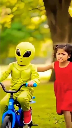 alien cycle lekar bhag Gaya 😱😨#shorts #funny #comedy #trending