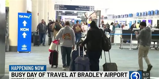 Bradley International Airport expects 73,000 Thanksgiving travelers