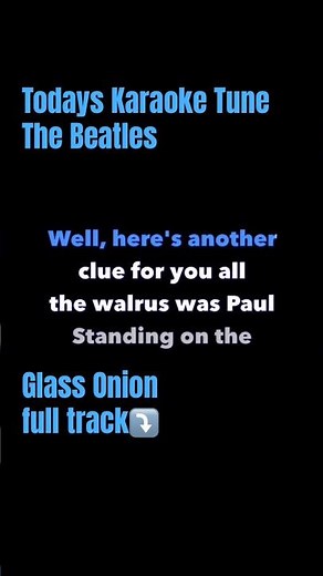 The Beatles | Glass Onion | Karaoke 🎤