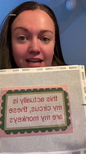 Pt 1: first needlepoint update! #needlepoint #wip #beginnerneedlepoint