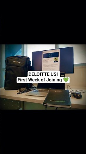 First week at Deloitte USI ✅ From campus to corporate 🚀💼 #DeloitteUSI #Big4 #FirstWeekVibes