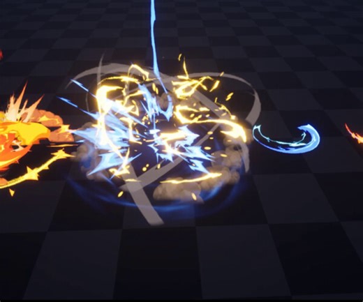 ArtStation - Unreal5 stylized VFX - electricity and fire | Game Assets