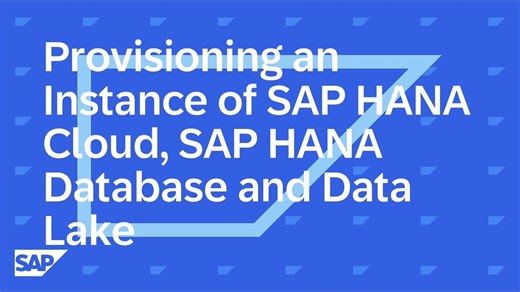 Provisioning an Instance of SAP HANA Cloud, SAP HANA Database and