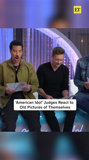 The 'American Idol' judges' reaction to seeing throwback pictures of themselves is EVERYTHING. 🥹 | Entertainment Tonight