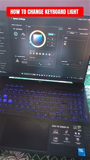 HOW TO CHANGE BACKLIGHT IN ASUS TUF LAPTOP