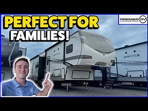 Fifth Wheel for BIG FAMILIES! NEW Keystone Sprinter 35BH Bunkhouse RV Review!