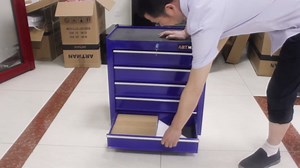 4-Drawer Heavy-Duty Rolling Tool Chest with Wheels, Steel Storage Organizer Cart with Handle, Metal Tool Cabinet for Garage, Workshop, and Repair Shop