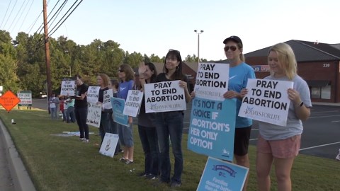 40 Days for Life activists rally outside abortion clinics