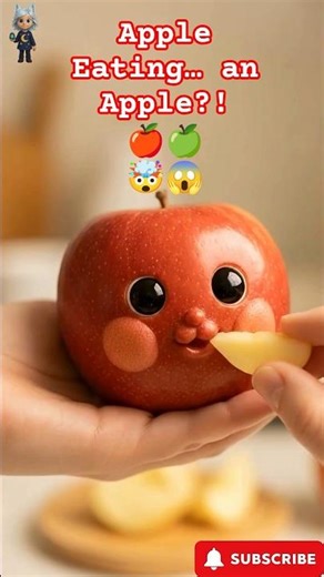 Apple Eating… an Apple?! 😱🍎 #Shorts #2danimation #disney #animationstyle #3dcompositing #kids