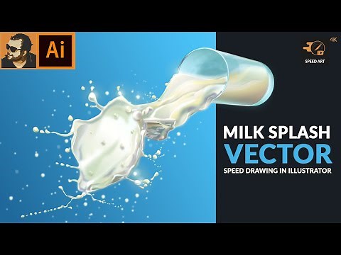 Milk Splash Drawing in Adobe Illustrator | Speed Art