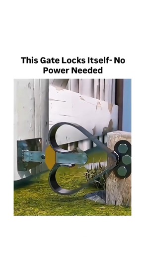 Viral Meme Drops on Instagram: "This automatic gate-locking system uses pure mechanical logic to solve a common security issue. When the gate swings shut, its motion activates a weighted arm or spring-loaded latch that instantly slides into place, securing the gate without any human input. There’s no electricity, no sensors, and no software involved — just gravity, tension, and smart design working together. It’s a great example of how simple physics can deliver reliable, maintenance-free securi