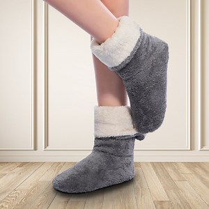 Watch womens indoor bootie slippers socks on Amazon Live