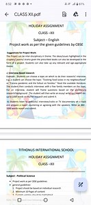 HOLIDAY ASSIGNMENTCLASS - XIISubject: EnglishProject Work... | Filo