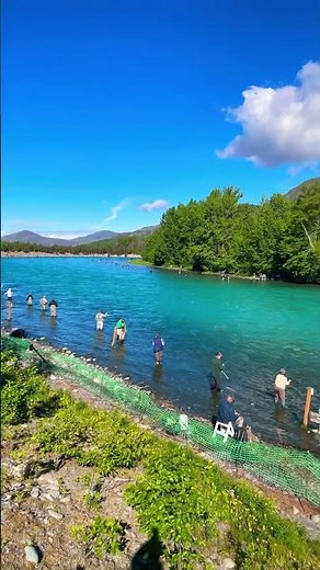 Russian river combat fishing. Homerhome, Homer, Alaska.
